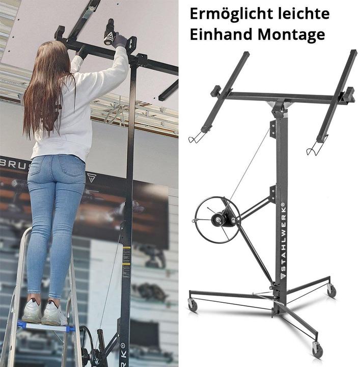 Produktbild Stahlwerk Plattenheber PH-465 ST 1,92-4,86 m, bis 68 kg belastbar (68 kg)