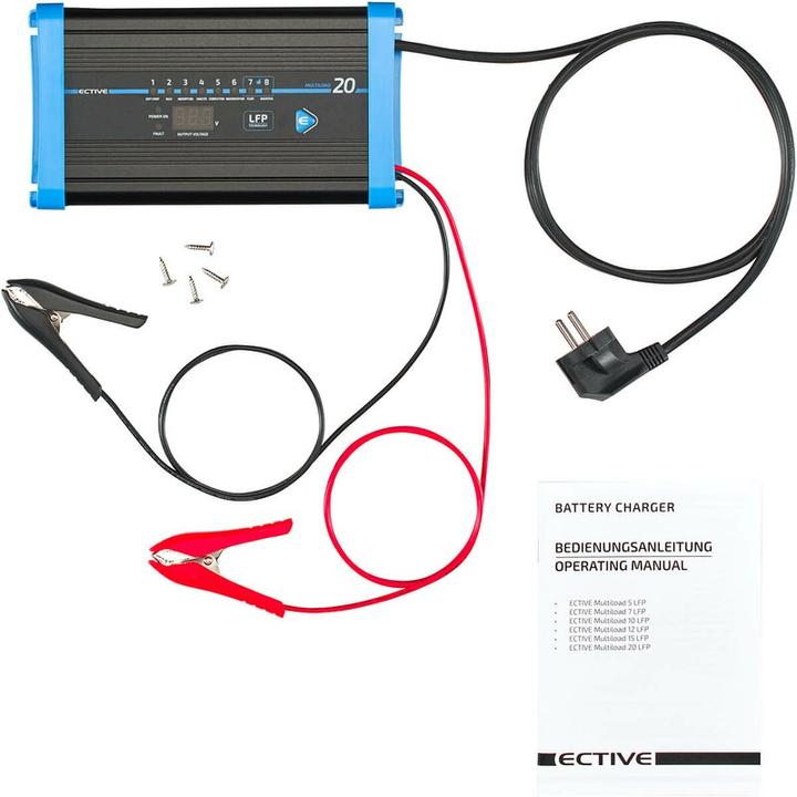 Actual product image Ective Multiload 20 LFP 20A/12V 8-stage battery charger (12V, 20 A)
