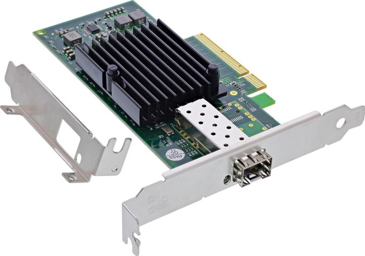 Produktbild InLine 10-Gigabit Netzwerkkarte, 1x SFP+, PCIe x8, inkl. low profile Slotblech (PCIe)