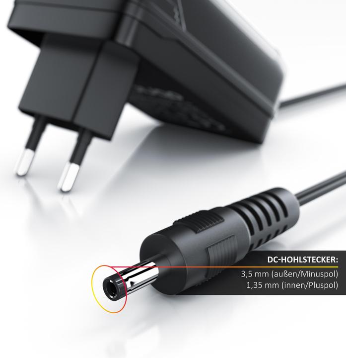 Produktbild Aplic DC Hohlstecker Netzteil 3,5mm x 1,35mm, 2,0A 5V Universal-Netzteil, Ladegerät-Adapter, EU-Stecker