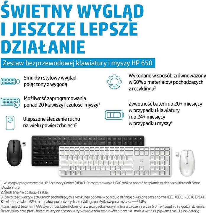Actual product image HP 650 (Eng. Int., Wireless)