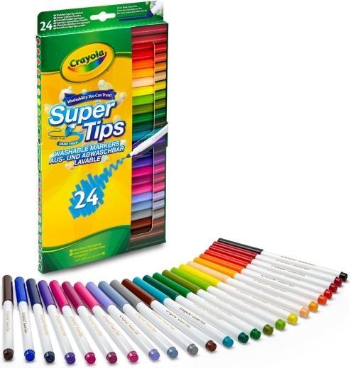 Actual product image Crayola Pens with super tip (multicolour, 24 x)