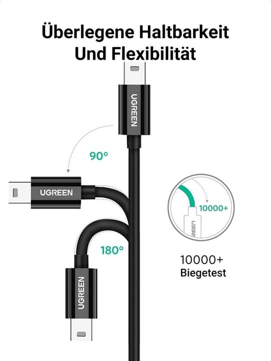 Produktbild Ugreen USB-C – Mini USB (1 m, USB 2.0)