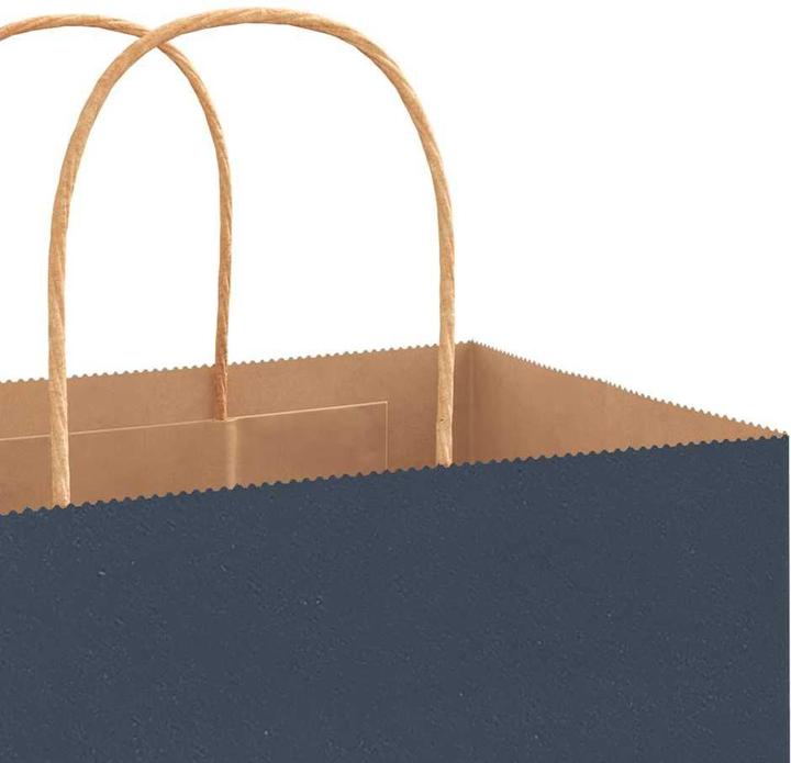 Produktbild VidaXL Kraftpapiertüten 250 Stk. mit Henkel Blau 32x17x25 cm Papiertüte (Geschenktüte, 250 x)
