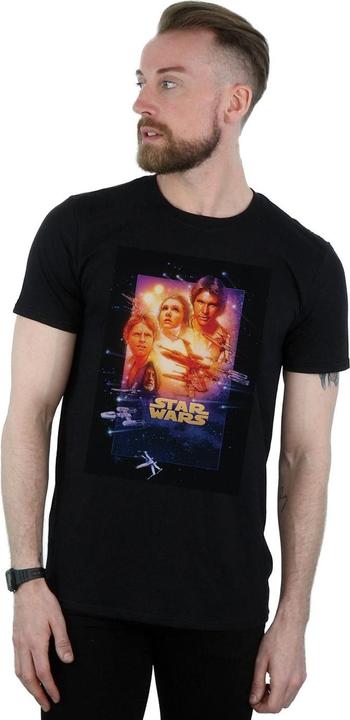 Actual product image Star Wars Mens Episode IV Movie Poster T-Shirt (XL)
