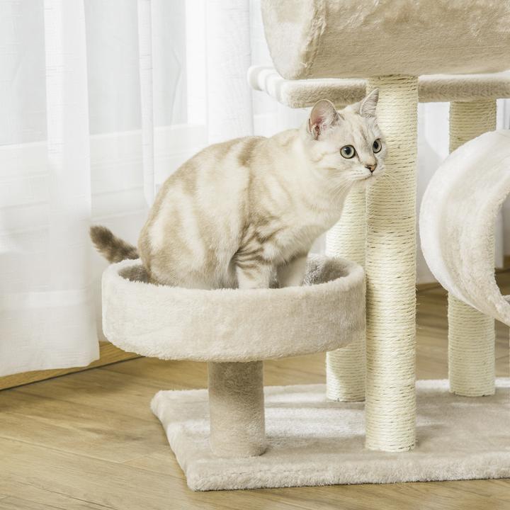 Produktbild PawHut Kletterbaum (105 cm, Beige)