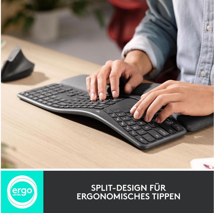 Actual product image Logitech Ergo K860 Split Keyboard for Business (CH, Wireless)