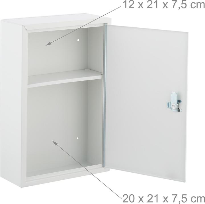 Immagine prodotto Relaxdays Armadietto dei medicinali (21,5 x 9,5 x 32 cm)