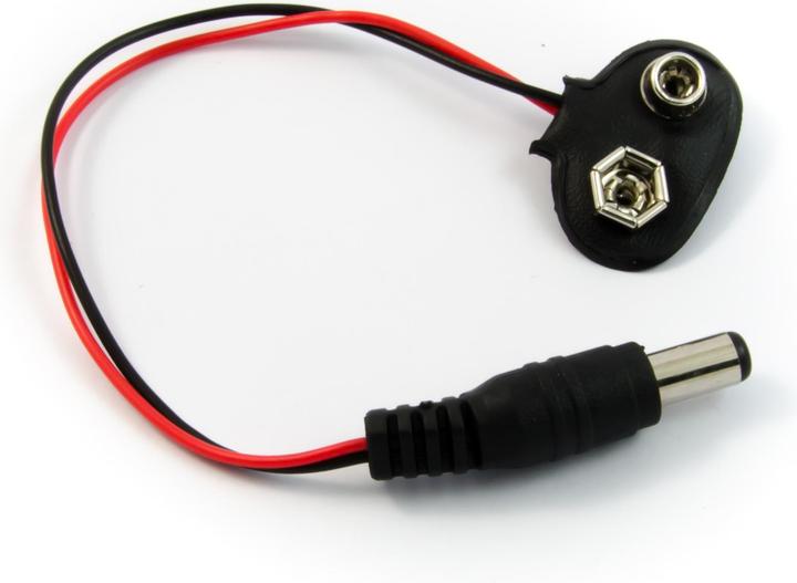 Actual product image Purecrea Arduino 9V Battery Plug with DC Connector 5.5mm / 2.1mm
