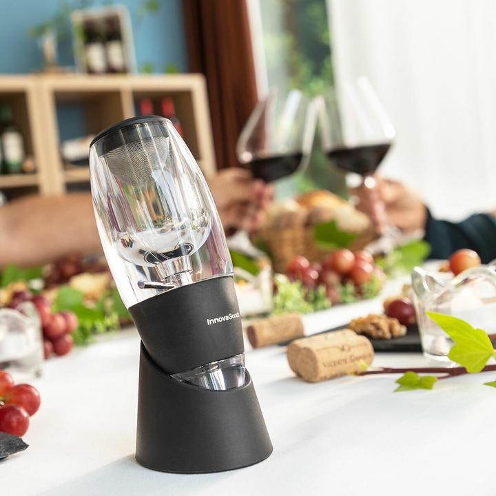 Immagine prodotto InnovaGoods Aeratore per vino con filtro, supporto e borsa per il trasporto Wineir (Aeratore per vino)
