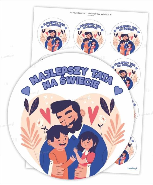 Produktbild LearnHow Aufkleber „Bester Papa der Welt“.