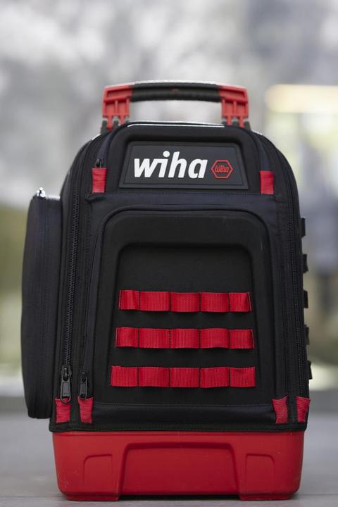 Actual product image Wiha Electrician's tool rucksack 27 pce electrician's basic equipment sturdy stand-up base laptop (28 pieces)
