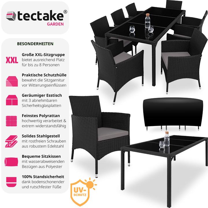 Produktbild tectake Rattan Sitzgruppe Valencia