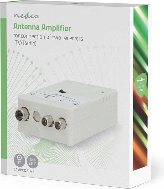 Produktbild Nedis CATV-Verstärker | Verstärkung dBi (bei Antennenkabel): 25 dB | 47 - 862 MHz | Anzahl der Ausgä (Verstärker)