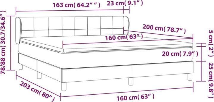 Immagine prodotto VidaXL Nadja (160 x 200 cm, 160 x 200 cm)