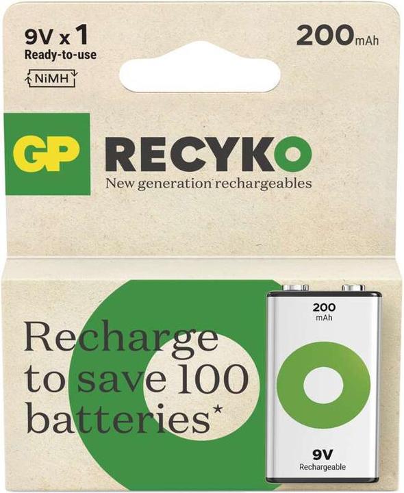 Immagine prodotto GP Batteries ReCyko (1 pz., 9V Block, 200 mAh)