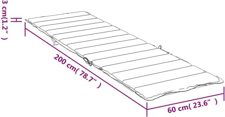 Produktbild VidaXL Hayder (200 x 60 x 3 cm)