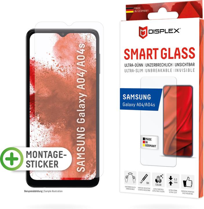 Produktbild Displex Smart Glass, Displayschutzfolie (1 Stück, Samsung Galaxy A04S, Samsung Galaxy A04)