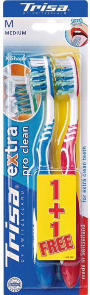 Actual product image Trisa Toothbrush Extra Duo medium (Medium, 2 x)