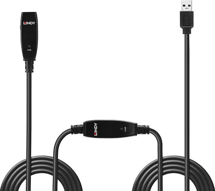 Productafbeelding Lindy USB 3.0 Actieve Slanke Uitbreiding (15 m, USB 3.0)