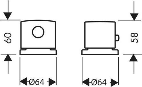 Produktbild Axor Uno 2-Loch Wannenrandarmatur, Thermostat, 2 Verbraucher