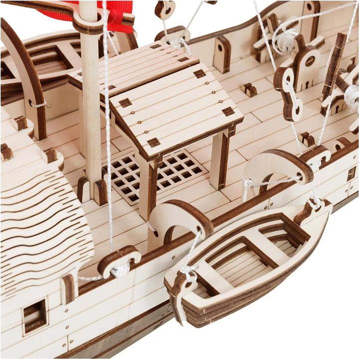 Actual product image Eco Wood Art Mechanical 3D wooden-puzzle - Old asian sailing ship (Djong)