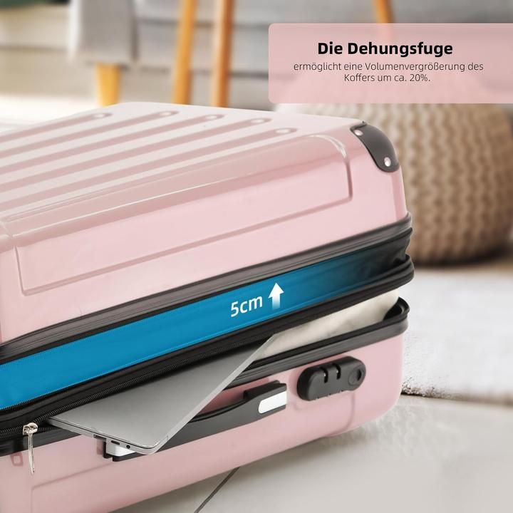 Immagine prodotto Beibye 3-tlg. Hartschalenkoffer-Set (Bagaglio a mano (fino a 50 litri), M (50 - 90l), L (90 - 115l))