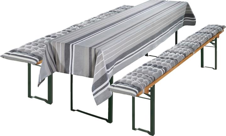 Produktbild Redbest Bierbank-Auflagen und Tischdecke "Streifen" 3-tlg. (90 x 260 cm)