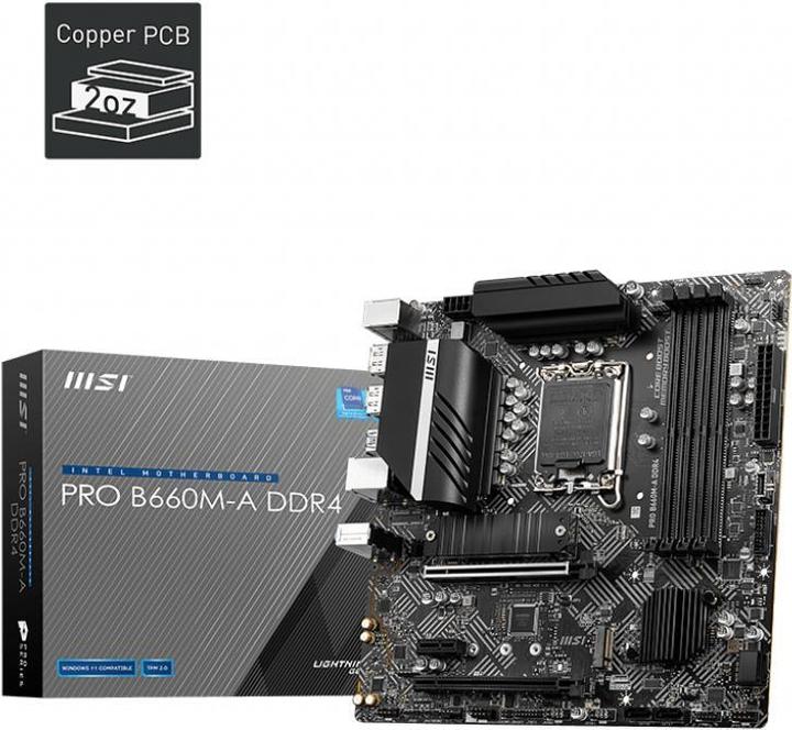 Actual product image MSI PRO H610M-G DDR4 (LGA 1700, Intel H610, mATX)