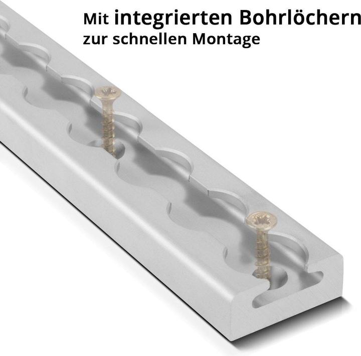 Immagine prodotto Stahlwerk Set di 2 binari di ancoraggio con occhielli di fissaggio 50 cm Binari di linea in alluminio