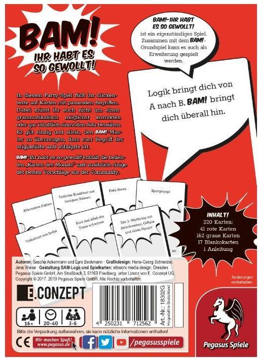 Produktbild Pegasus Bam! 2, d (Deutsch)