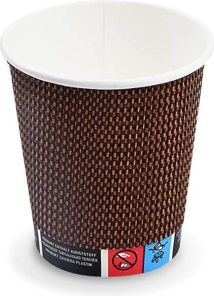 Image du produit Wimex.eu Gobelet en carton PREMIUM Ripple Wall 80mm 280ml M : 0,2L,8oz - 25 pièces (25 x)