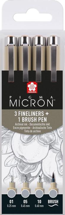 Produktbild Sakura Fineliner Pigma Micron Hellkaltgrau, 4-teilig (Hellkaltgrau, 4 x)