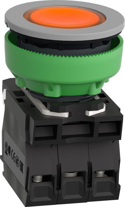 Image du produit Schneider Electric Bouton-poussoir lumineux complet Flushst or 30mm 230V IP69K