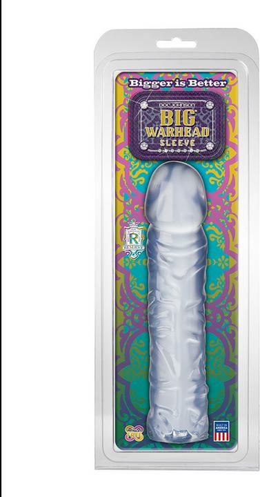 Actual product image Doc Johnson Big Warhead Sleeve Clear