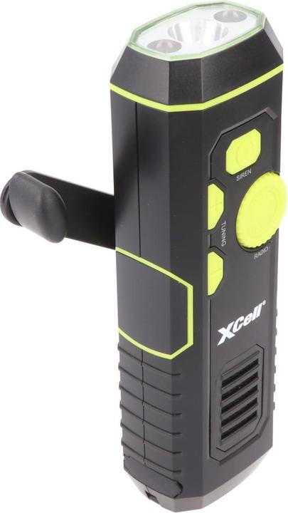 Immagine prodotto XCell Torcia a dinamo con radio FM, sveglia e funzione di power bank (30 lm)