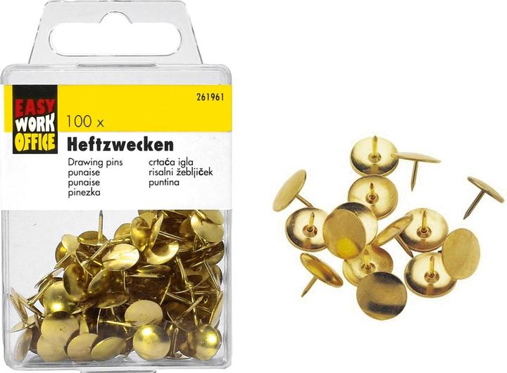 Produktbild Easy Work Heftzwecken vermessingt 100 St (12 Stück, 90 mm)