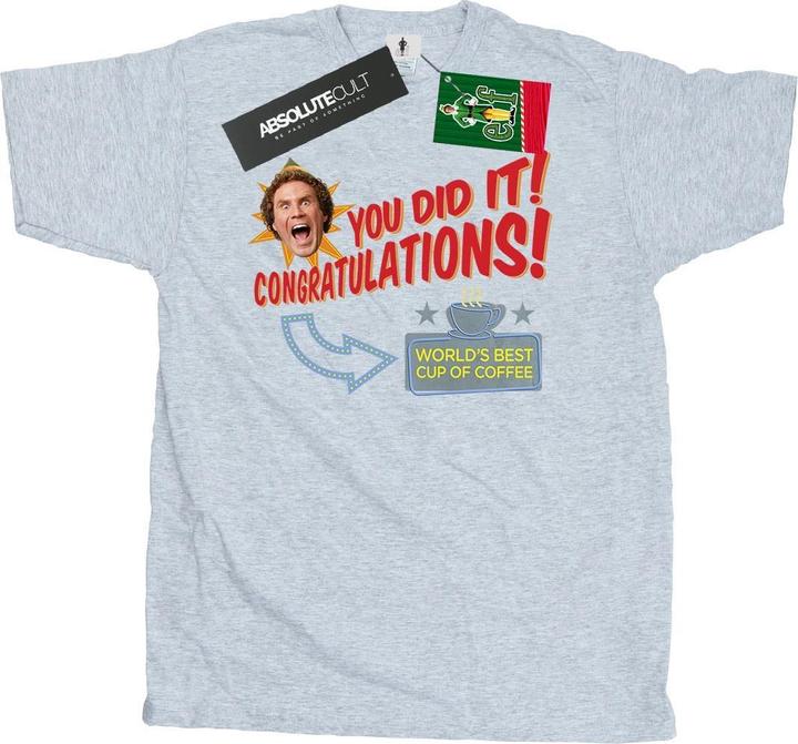 Actual product image Elf Mens World's Best Coffee T-Shirt (3XL)