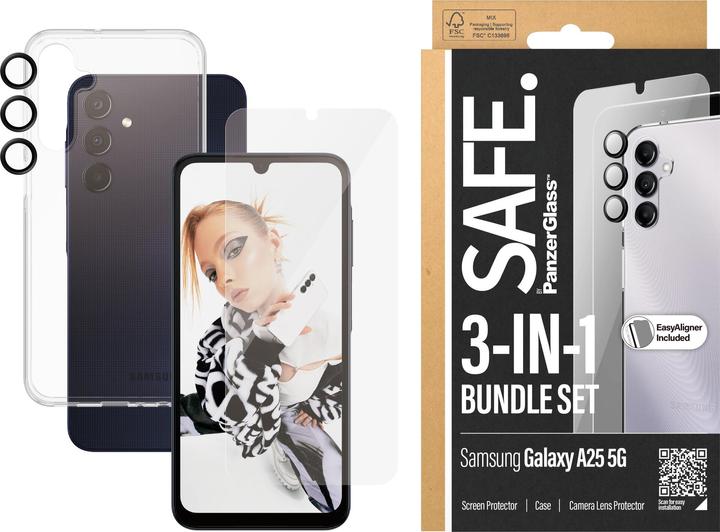 Produktbild Safe Edge to Edge Glass + Case (1 Stück, Samsung Galaxy A25 5G)