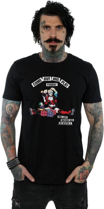 Actual product image Mens Harley Quinn Come Out And Play T-Shirt (XXL)