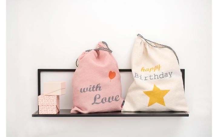 Image du produit David Fussenegger Pochette cadeau "happy Birthday" 1 pièce, Jaune/Nature (Coffret cadeau, 1 x)