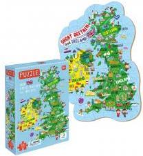 Produktbild Dodo Puzzle 100 Karte von Grossbritannien und Irland (100 Teile)