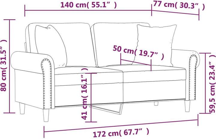 Actual product image VidaXL Artemis (2 person sofa)