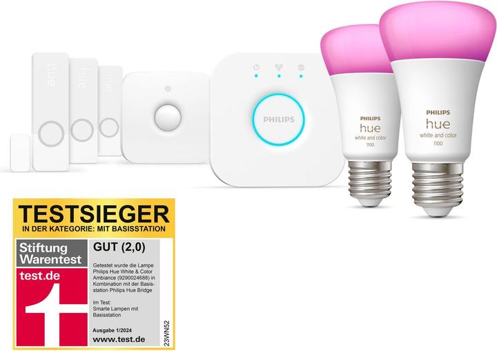 Actual product image Philips Hue Secure Sensors Bundle (1100 lm, E27)