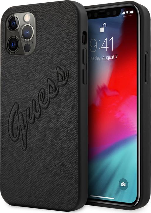 Actual product image Guess Hard Cover Saffiano Vintage Scrip (Apple iPhone 12 Pro Max)