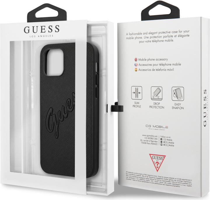 Actual product image Guess Hard Cover Saffiano Vintage Scrip (Apple iPhone 12 Pro Max)