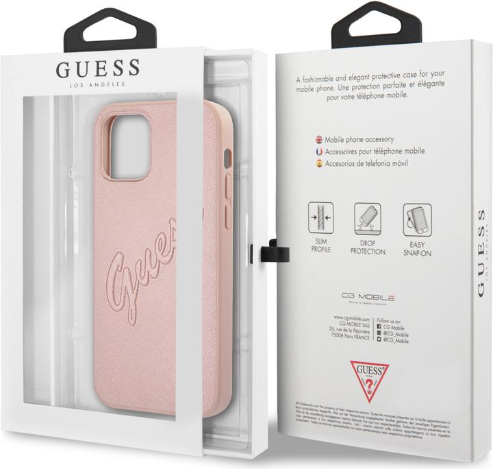 Actual product image Guess Hard Cover Saffiano Vintage Scrip (Apple iPhone 12 Pro Max)