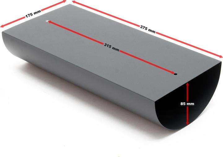 Actual product image Wiltec Paper Tube Newspaper Roll Anthracite-coloured Journal Compartment V1 for Papers Journals