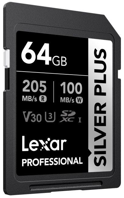 Image du produit Lexar Professional Silver Plus (64 Go, SDXC, U3, UHS-I)
