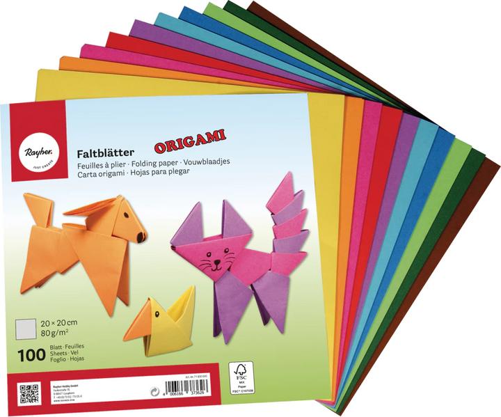 Produktbild Rayher Origami-Faltblätter (80 g/m², 100 x)